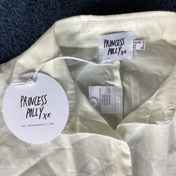 NWT - Princess Polly Rylan Long-Sleeve White Top - Picture 5 of 5